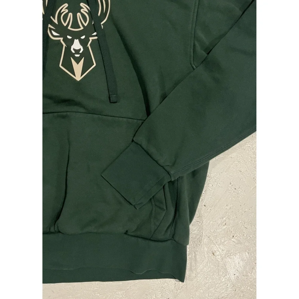 Nike Milwaukee Bucks Fleece Pullover Loose Fit Men's S Green Hoodie DN8636-323‎